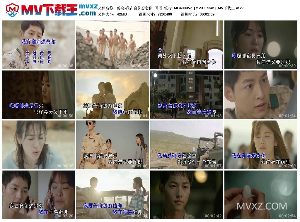 傅晓-我在窗前想念你_国语_流行_MB400957